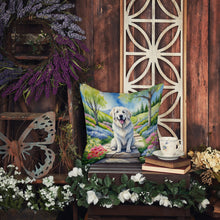 Load image into Gallery viewer, Great Pyrenees Spring Path Throw Pillow