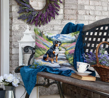 Load image into Gallery viewer, Greater Swiss Mountain Dog Spring Path Throw Pillow