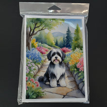 Load image into Gallery viewer, Havanese Spring Path Greeting Cards - Blank Note Cards – 8-Pack of Artist-Designed Cards with Envelopes