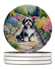 Load image into Gallery viewer, Havanese Spring Path Large Sandstone Coasters Pack of 4