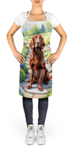 Load image into Gallery viewer, Irish Setter Spring Path Apron – Artist-Designed Kitchen, BBQ &amp; Craft Apron