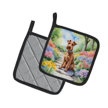 Load image into Gallery viewer, Irish Terrier Spring Path Pot Holders - Set of 2 Decorative Kitchen Helpers | Made in the USA