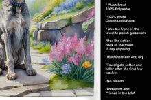 Load image into Gallery viewer, Irish Wolfhound Spring Path Kitchen Towel