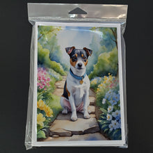 Load image into Gallery viewer, Jack Russell Terrier Spring Path Greeting Cards - Blank Note Cards – 8-Pack of Artist-Designed Cards with Envelopes