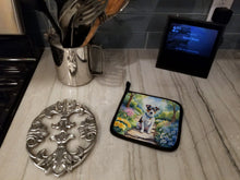 Load image into Gallery viewer, Jack Russell Terrier Spring Path Pot Holders - Set of 2 Decorative Kitchen Helpers | Made in the USA