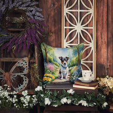 Load image into Gallery viewer, Jack Russell Terrier Spring Path Throw Pillow