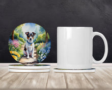 Load image into Gallery viewer, Jack Russell Terrier Spring Path Large Sandstone Coasters Pack of 4