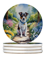 Load image into Gallery viewer, Jack Russell Terrier Spring Path Large Sandstone Coasters Pack of 4