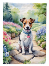 Load image into Gallery viewer, Jack Russell Terrier Spring Path House Flag