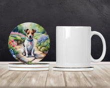 Load image into Gallery viewer, Jack Russell Terrier Spring Path Large Sandstone Coasters Pack of 4