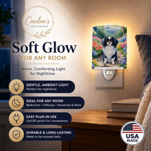 Load image into Gallery viewer, Japanese Chin Spring Path Ceramic Night Light Compact, UL-Certified, Ideal for Bedroom, Bathroom, Nursery, Hallway, Kitchen, 6x4x3, Multicolor
