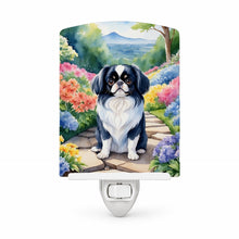 Load image into Gallery viewer, Japanese Chin Spring Path Ceramic Night Light Compact, UL-Certified, Ideal for Bedroom, Bathroom, Nursery, Hallway, Kitchen, 6x4x3, Multicolor