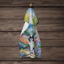 Load image into Gallery viewer, Japanese Chin Spring Path Kitchen Towel