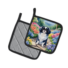 Load image into Gallery viewer, Japanese Chin Spring Path Pot Holders - Set of 2 Decorative Kitchen Helpers | Made in the USA