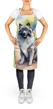 Load image into Gallery viewer, Keeshond Spring Path Apron – Artist-Designed Kitchen, BBQ &amp; Craft Apron