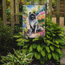 Load image into Gallery viewer, Keeshond Spring Path Garden Flag  – Dog-Themed Floral Outdoor Decor