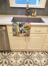 Load image into Gallery viewer, Keeshond Spring Path Kitchen Towel