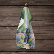 Load image into Gallery viewer, Kerry Blue Terrier Spring Path Kitchen Towel