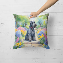 Load image into Gallery viewer, Kerry Blue Terrier Spring Path Throw Pillow