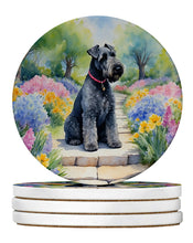 Load image into Gallery viewer, Kerry Blue Terrier Spring Path Large Sandstone Coasters Pack of 4