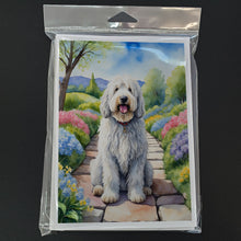 Load image into Gallery viewer, Komondor Spring Path Greeting Cards - Blank Note Cards – 8-Pack of Artist-Designed Cards with Envelopes