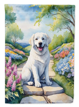 Load image into Gallery viewer, Kuvasz Spring Path Garden Flag  – Dog-Themed Floral Outdoor Decor