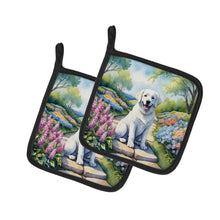 Load image into Gallery viewer, Kuvasz Spring Path Pot Holders - Set of 2 Decorative Kitchen Helpers | Made in the USA
