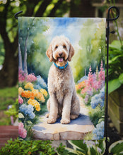 Load image into Gallery viewer, Labradoodle Spring Path Garden Flag  – Dog-Themed Floral Outdoor Decor
