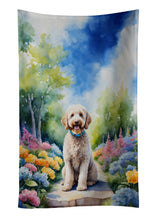 Load image into Gallery viewer, Labradoodle Spring Path Kitchen Towel