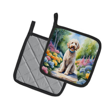 Load image into Gallery viewer, Labradoodle Spring Path Pot Holders - Set of 2 Decorative Kitchen Helpers | Made in the USA