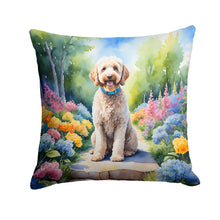 Load image into Gallery viewer, Labradoodle Spring Path Throw Pillow