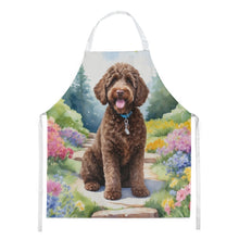 Load image into Gallery viewer, Labradoodle Spring Path Apron – Artist-Designed Kitchen, BBQ &amp; Craft Apron