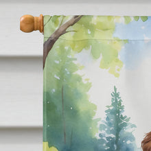 Load image into Gallery viewer, Labradoodle Spring Path House Flag