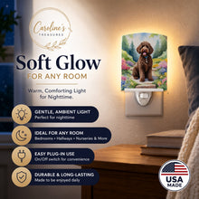 Load image into Gallery viewer, Labradoodle Spring Path Ceramic Night Light Compact, UL-Certified, Ideal for Bedroom, Bathroom, Nursery, Hallway, Kitchen, 6x4x3, Multicolor
