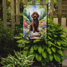 Load image into Gallery viewer, Labradoodle Spring Path Garden Flag  – Dog-Themed Floral Outdoor Decor