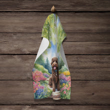 Load image into Gallery viewer, Labradoodle Spring Path Kitchen Towel