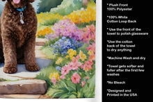 Load image into Gallery viewer, Labradoodle Spring Path Kitchen Towel