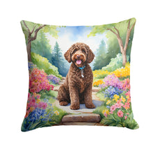 Load image into Gallery viewer, Labradoodle Spring Path Throw Pillow