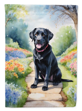 Load image into Gallery viewer, Labrador Retriever Spring Path Garden Flag  – Dog-Themed Floral Outdoor Decor