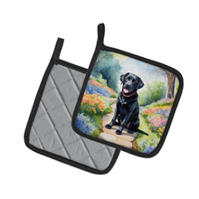 Load image into Gallery viewer, Labrador Retriever Spring Path Pot Holders - Set of 2 Decorative Kitchen Helpers | Made in the USA