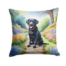 Load image into Gallery viewer, Labrador Retriever Spring Path Throw Pillow - 14x14 Decorative Pillow – Art for Your Home &amp; Patio