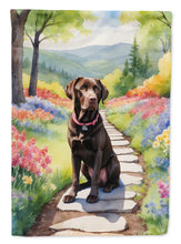Load image into Gallery viewer, Labrador Retriever Spring Path House Flag