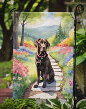Load image into Gallery viewer, Labrador Retriever Spring Path Garden Flag  – Dog-Themed Floral Outdoor Decor