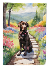 Load image into Gallery viewer, Labrador Retriever Spring Path Garden Flag  – Dog-Themed Floral Outdoor Decor