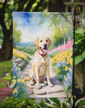 Load image into Gallery viewer, Labrador Retriever Spring Path Garden Flag  – Dog-Themed Floral Outdoor Decor