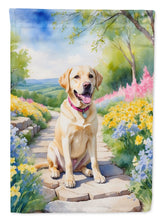 Load image into Gallery viewer, Labrador Retriever Spring Path Garden Flag  – Dog-Themed Floral Outdoor Decor