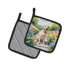 Load image into Gallery viewer, Labrador Retriever Spring Path Pot Holders - Set of 2 Decorative Kitchen Helpers | Made in the USA