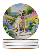 Load image into Gallery viewer, Labrador Retriever Spring Path Large Sandstone Coasters Pack of 4