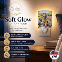 Load image into Gallery viewer, Lakeland Terrier Spring Path Ceramic Night Light Compact, UL-Certified, Ideal for Bedroom, Bathroom, Nursery, Hallway, Kitchen, 6x4x3, Multicolor