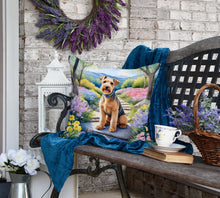 Load image into Gallery viewer, Lakeland Terrier Spring Path Throw Pillow